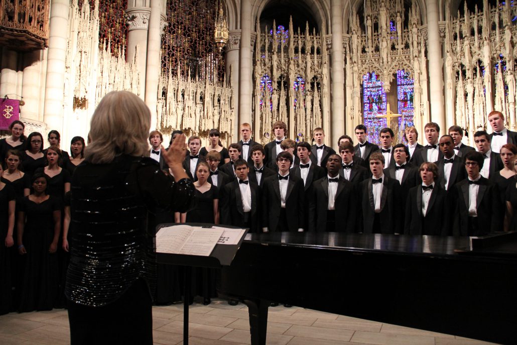 Choir performing at Riverside Church in New York